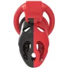  Cage de chasteté Dinoz 6.5 x 3cm Noir-Rouge